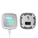 Rook- en brandgasdetector CO WiFi Alarm LCD-display Tuya Smart App USB-C Voeding 65×65×30mm 2