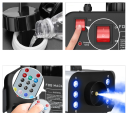 Rookmachine 1200 W met 6 RGB LED-lampen en afstandsbediening, tank 1 l, Aluminiumlegering, Zilver, Voor disco's en buitenshows 3