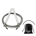 Rope da velocità con cuscinetti a sfera 3 m Cavo in acciaio regolabile Manici in alluminio Strumento per allenamento veloce e fitness 4