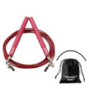 Rope da velocità con cuscinetti a sfera 3 m Cavo in acciaio regolabile Manici in alluminio Strumento per allenamento veloce e fitness 2