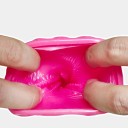 Rosa onanikopp med räfflad insida av mjukt material 11x4 cm, diskret förpackning 4