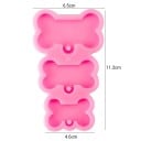 Rosa Silikonform 3 Knochen 11,2 x 6,5 cm zum Gießen von Harz Herstellung von Anhängern Schlüsselanhängern Dekorationen und originellen Accessoires 3