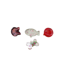 Rosa silikonform med blandade former 11,5 x 9,7 cm fisk ben katt oval cirklar för gjutning av harts tillverkning av nyckelringar och dekorationer 3