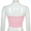 Rosafarbenes Crop-Top für Damen mit Ketten 5