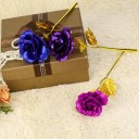 Rose décorative dorée dans une boîte cadeau J854 3