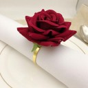 Roseformede servietringe 6 stk. 1