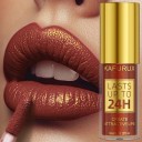 Rossetto liquido metallico 3,6 ml Formula waterproof a lunga durata Lucentezza metallica Effetto scintillante attivo 7