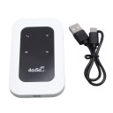 Roteador portátil 4G LTE WiFi hotspot 300 Mb/s bateria de 2100 mAh IEEE 802.11 b/g/n modem móvel branco com slot para SIM para viagens e internet 1