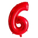 Roter Geburtstagsballon mit einer Zahl von 40 cm 7