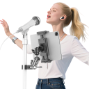 Roterande väggmonterad hållare för surfplatta och telefon för löpband, barnvagn, motionscykel, cykel 360° stativ för surfplatta 7