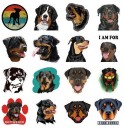 Rottweilerklistermärken 50 st 3