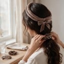 Rouleau de cheveux sans chaleur Ensemble avec élastiques et pince Longueur 151 cm Boucleur doux en velours sans chaleur Pour des boucles 5