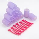 Rouleaux auto-agrippants pour cheveux sans chaleur Ensemble de 24 pièces avec épingles Rouleaux en plastique légers Pour volume de frange 4