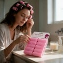 Rouleaux en mousse pour cheveux Set de 10 pcs 7 x 2,5 cm Rouleaux en mousse souple avec clip en plastique Roses Pour dormir et coiffer les cheveux 8