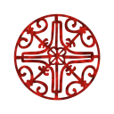 Round Flat Ceramic Plate 20.32 cm with Cross Ornamental Motif Decorative Plate for Serving Desserts and Dishes 3