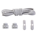 Round No-Tie Shoe Laces 100 cm Elastic Laces with Plastic Buckle 2 Clips and Buttons Sporty Comfortable Footwear 13