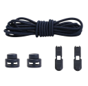 Round No-Tie Shoe Laces 100 cm Elastic Laces with Plastic Buckle 2 Clips and Buttons Sporty Comfortable Footwear 17