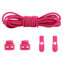 Round No-Tie Shoe Laces 100 cm Elastic Laces with Plastic Buckle 2 Clips and Buttons Sporty Comfortable Footwear 4