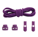 Round No-Tie Shoe Laces 100 cm Elastic Laces with Plastic Buckle 2 Clips and Buttons Sporty Comfortable Footwear 7