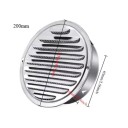 Round Ventilation Grille 200 mm 198x235x65 mm Stainless Steel 201 Outdoor and Indoor Use Insect Protection Air Extraction and Circulation 5