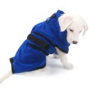 Roupão absorvente para cães de microfibra Toalha absorvente para secagem Proteção contra o frio Ajuste no pescoço e no peito Abertura para a cauda 2