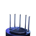 Router sem fios WiFi6 AX1500 gigabit 2,4 GHz e 5 GHz tecnologia beamforming router preto para rede doméstica e internet de alta velocidade 4