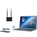 Router WiFi 300 Mb/s 2,4 GHz IEEE 802.11n con puertos WAN y LAN, firewall, QoS, negro, módem router inalámbrico para conexión doméstica y empresarial 5