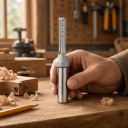 Rovná fréza TCT 8 x 38 mm Trojbritű drágkáló Stopka 1/2 hüvelyk 12,7 mm Keményfém Felső frézáló és CNC Ezüst Fa és forgácslap 4