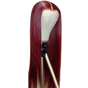 Rovná paruka z pravých lidských vlasů s krajkou vpředu 33 x 10 cm délka 71 cm hustota 200 % vínově červená na denní i společenské nošení 4