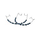 Rovnátka decorative false dentare 5 x 4,6 cm Păr de răsucire cu cârlig și fir metalic Ornament dentar temporar cu cutie 14