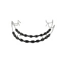 Rovnátka decorative false dentare 5 x 4,6 cm Păr de răsucire cu cârlig și fir metalic Ornament dentar temporar cu cutie 9