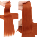 Rovné vlasové svazky 66 cm 230 g syntetické prodloužení vlasů tepelně odolné proteinové vlákno pro zahuštění a úpravu účesu 11