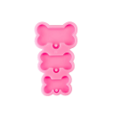 Roze siliconen mal 3 botten 11,2 x 6,5 cm voor het gieten van hars Productie van sleutelhangers decoraties en originele accessoires voor hondenliefhebbers 1