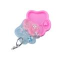 Roze siliconen mal in de vorm van een poot 7,7 x 7,5 cm voor het gieten van hangers en decoraties van hars Creatieve handgemaakte versieringen 3