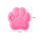 Roze siliconen mal in de vorm van een poot 7,7 x 7,5 cm voor het gieten van hangers en decoraties van hars Creatieve handgemaakte versieringen 4