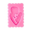 Roze siliconen mal voor hars 8,5 cm Vrouw met kind Mal voor het maken van sieraden Decoraties Hangers Handgemaakt 5