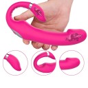 Roze U-vormige vibrator met verwarming, 10 vibratiestanden, dubbele stimulatie, magnetische USB-oplading, waterdicht, discrete verpakking 3