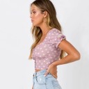 Różowa damski crop top 4