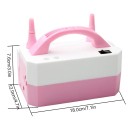 Rózsaszín és fehér elektromos lufifújó pumpa 18x12x7,6 cm partira, esküvőre, születésnapi ünnepségekre, 600W teljesítménnyel 3