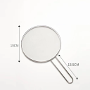 Rozsdamentes acél fröccsenésgátló hálós fedél 19 cm-es konyhai szűrő fogantyúval 13,5 cm-es olajvédő serpenyő grill főzőlap 2