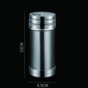 Rozsdamentes acél fűszertartó adagoló fedéllel 15 x 6,5 cm többcélú konyhai edény ezüst só- és cukortartó 4