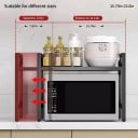 Rozszerzalny stojak na mikrofalówkę 40–60 x 36 x 46 cm Biały Regulowana półka organizator do kuchni 3