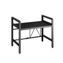 Rozszerzalny stojak na mikrofalówkę 40–60 x 36 x 46 cm Czarny Regulowana półka do kuchni, organizer z haczykami 1