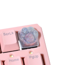 Roztomilá klávesa s motívom tlapky RGB krížová os priesvitné prevedenie pre mechanickú klávesnicu dekoratívny doplnok MX 1