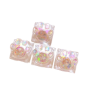 Roztomilé krytky kláves s kočičí tlapkou 4 ks plast průhledné glitter keycaps pro mechanickou herní klávesnici set 2
