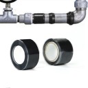 Ruban adhésif étanche noir 1m x 25mm Pour réparations, isolation et protection Ruban pour réparations, protection contre l'eau et l'humidité 2