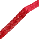 Ruban avec broderie florale 2,7 cm x 4,6 cm Ruban textile décoratif en mélange de polyester et de coton pour la couture décoration de vêtements créations faites main 6