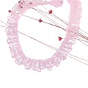 Ruban avec dentelle à volants 2,3 cm x 4,6 m Ruban décoratif en polyester pour la couture et la décoration de vêtements, créations faites main, projets DIY 7