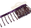 Ruban décoratif 45 cm Franges en perles polyester nylon Ruban de finition décoratif pour robes rideaux costumes décorations travaux manuels 18
