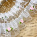 Ruban en dentelle avec des roses 90 cm Largeur 5 cm Dentelle décorative en polyester à motif floral pour la couture de vêtements 2
